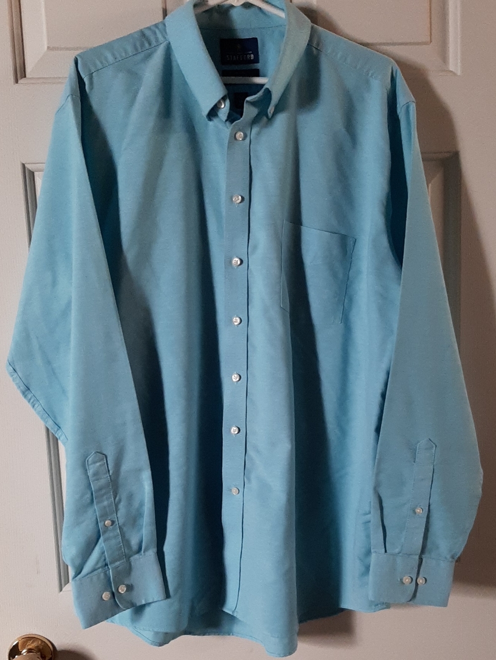 Stafford Light Blue Long-Sleeve Button-Down Shirt